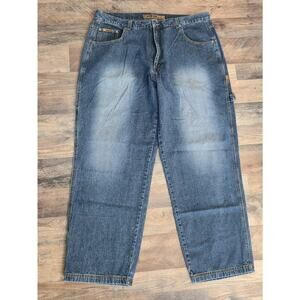 VTG Men's Vibes Blue Jeans 42x32 Dark Wash Y2K Baggy EUC Pants
